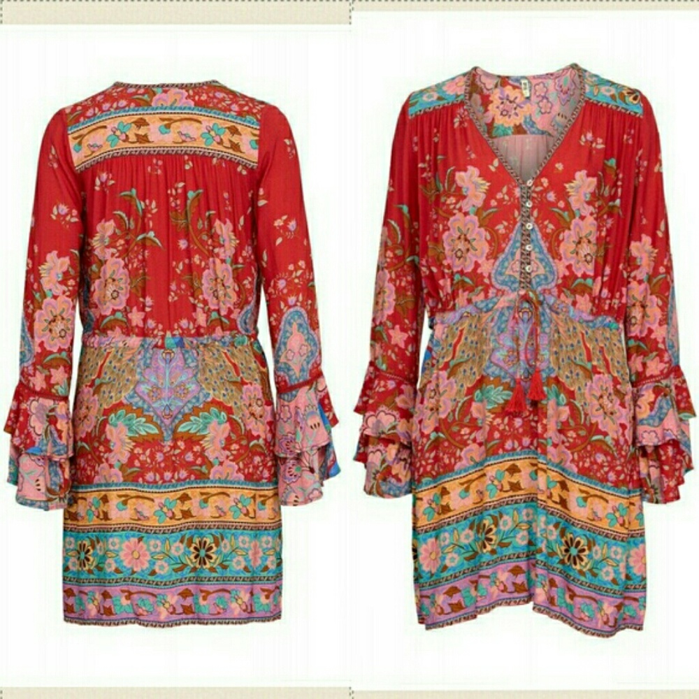 spell designs lotus playdress mini ruby dress.